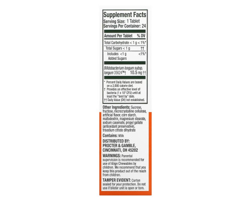 Align Probiotics, 24/7 Digestive Support, Banana Strawberry, 24 Chewable Tablets Align Probiotics, 24/7 Digestive Support, Banana Strawberry, 24 Chewable Tablets
