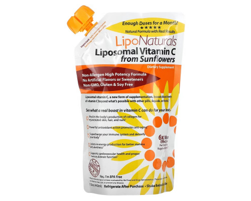 Lipo Naturals, Liposomal Vitamin C from Sunflowers, 15 oz (443 ml) Lipo Naturals, Liposomal Vitamin C from Sunflowers, 15 oz (443 ml)
