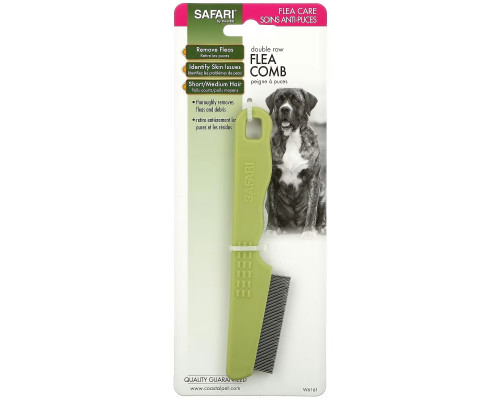 Safari, Double Row Flea Comb for Dogs, 1 Comb Safari, Double Row Flea Comb for Dogs, 1 Comb