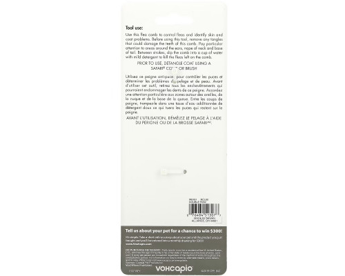 Safari, Double Row Flea Comb for Dogs, 1 Comb Safari, Double Row Flea Comb for Dogs, 1 Comb