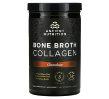 Dr. Axe / Ancient Nutrition, Коллаген костного бульона, шоколад, 18,6 унц. (528 г)