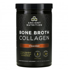 Dr. Axe / Ancient Nutrition, Коллаген костного бульона, шоколад, 18,6 унц. (528 г)