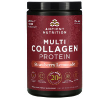 Dr. Axe / Ancient Nutrition, Multi Collagen Protein Powder, Strawberry Lemonade, 18.9 oz (535 g)