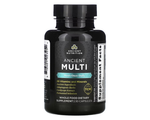 Dr. Axe / Ancient Nutrition, Ancient Multi, Men's One Daily, 30 Capsules Dr. Axe / Ancient Nutrition, Ancient Multi, Men's One Daily, 30 Capsules