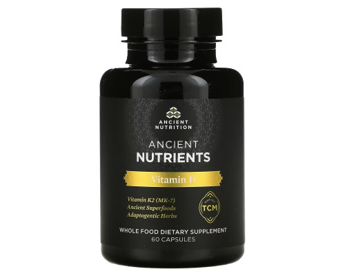Dr. Axe / Ancient Nutrition, Ancient Nutrients, витамин D, 60 капсул Dr. Axe / Ancient Nutrition, Ancient Nutrients, витамин D, 60 капсул