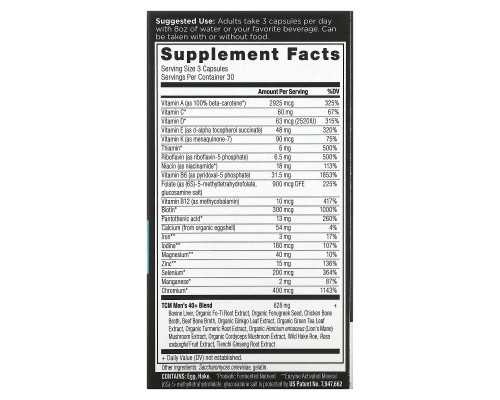 Dr. Axe / Ancient Nutrition, Ancient Multi, Men's 40+, 90 Capsules