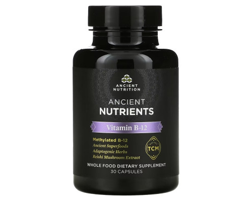 Dr. Axe / Ancient Nutrition, Vitamin B-12, 30 Capsules Dr. Axe / Ancient Nutrition, Vitamin B-12, 30 Capsules