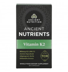 Dr. Axe / Ancient Nutrition, Ancient Nutrients, Vitamin K2, 60 Capsules