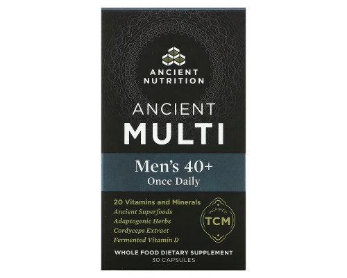 Dr. Axe / Ancient Nutrition, Ancient Multi, Men's 40+ Once Daily, 30 Capsules Dr. Axe / Ancient Nutrition, Ancient Multi, Men's 40+ Once Daily, 30 Capsules