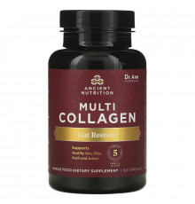 Dr. Axe / Ancient Nutrition, Multi Collagen, Gut Restore, 90 Capsules