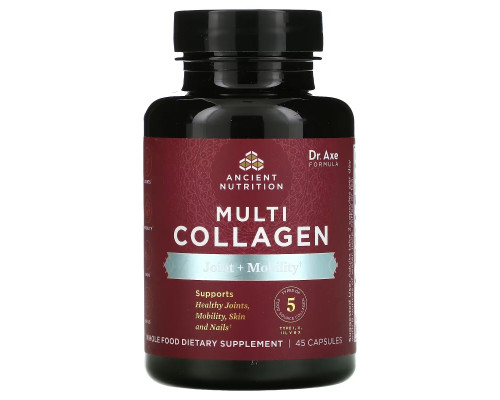 Dr. Axe / Ancient Nutrition, Multi Collagen, Joint + Mobility, 45 Capsules Dr. Axe / Ancient Nutrition, Multi Collagen, Joint + Mobility, 45 Capsules