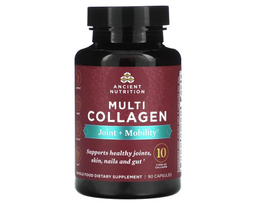 Dr. Axe / Ancient Nutrition, Multi Collagen, Joint + Mobility, 90 Capsules Dr. Axe / Ancient Nutrition, Multi Collagen, Joint + Mobility, 90 Capsules