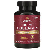 Dr. Axe / Ancient Nutrition, Multi Collagen, Beauty + Sleep Support, 90 Capsules