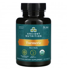 Dr. Axe / Ancient Nutrition, Turmeric, Once Daily, 30 Tablets