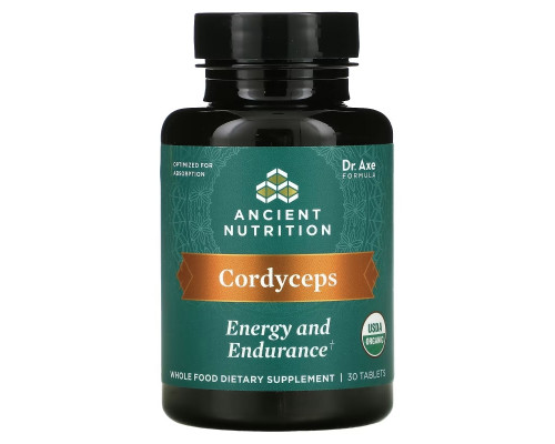 Dr. Axe / Ancient Nutrition, Cordyceps, Energy and Endurance, 30 Tablets Dr. Axe / Ancient Nutrition, Cordyceps, Energy and Endurance, 30 Tablets