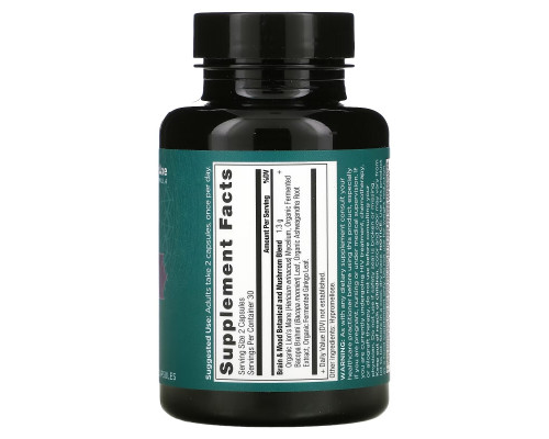 Dr. Axe / Ancient Nutrition, Brain + Mood, Brain Boost & Stress Relief, 60 Capsules Dr. Axe / Ancient Nutrition, Brain + Mood, Brain Boost & Stress Relief, 60 Capsules
