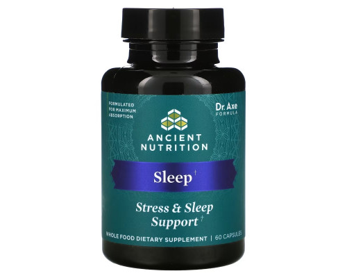 Dr. Axe / Ancient Nutrition, Sleep, Stress & Sleep Support, 60 Capsules Dr. Axe / Ancient Nutrition, Sleep, Stress & Sleep Support, 60 Capsules
