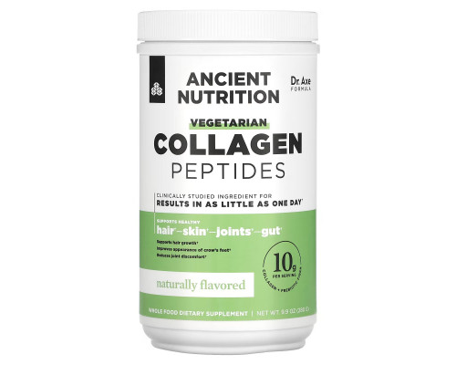 Dr. Axe / Ancient Nutrition, Vegetarian Collagen Peptides, Naturally Flavored, 9.9 oz (280 g) Dr. Axe / Ancient Nutrition, Vegetarian Collagen Peptides, Naturally Flavored, 9.9 oz (280 g)