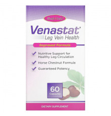 Для вен и ухода за ногами BodyGold, Venastat, для здоровья вен ног, 60 капсул
