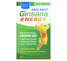 BodyGold, Ginsana Energy, Caffeine Free, 30 VegCaps