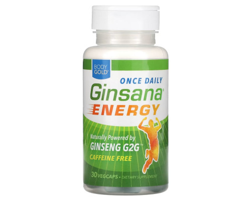 BodyGold, Ginsana Energy, Caffeine Free, 30 VegCaps BodyGold, Ginsana Energy, Caffeine Free, 30 VegCaps