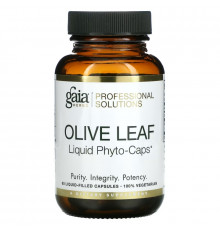 Gaia Herbs Professional Solutions, Лист оливкового дерева, 60 капсул, заполненных жидкостью