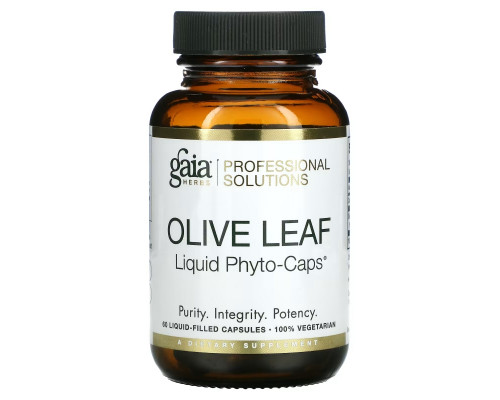 Gaia Herbs Professional Solutions, Лист оливкового дерева, 60 капсул, заполненных жидкостью Gaia Herbs Professional Solutions, Лист оливкового дерева, 60 капсул, заполненных жидкостью