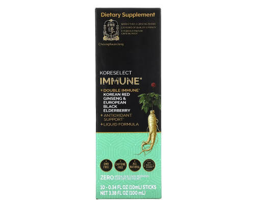 Cheong Kwan Jang, Koreselect, Immune, 10 Sticks, 0.34 fl oz (10 ml) Each Cheong Kwan Jang, Koreselect, Immune, 10 Sticks, 0.34 fl oz (10 ml) Each