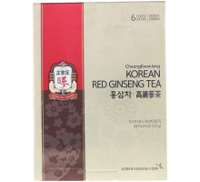 Cheong Kwan Jang, Чай из корейского красного женьшеня, 50 пакетиков, 0,105 унц. (3 г) каждый