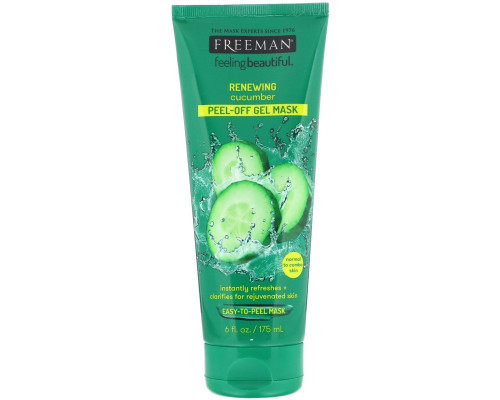 Freeman Beauty, Feeling Beautiful, обновляющая гелевая маска-пленка, огурец, 6 ж. унц. (175 мл) Freeman Beauty, Feeling Beautiful, обновляющая гелевая маска-пленка, огурец, 6 ж. унц. (175 мл)