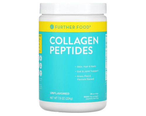 Further Food, Collagen Peptides Powder, Unflavored, 8 oz (226 g) Further Food, Collagen Peptides Powder, Unflavored, 8 oz (226 g)