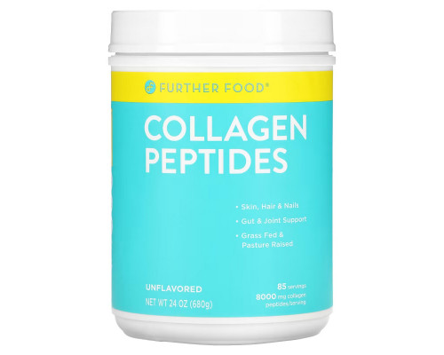 Further Food, Collagen Peptides, Unflavored, 8,000 mg, 24 oz (680 g) Further Food, Collagen Peptides, Unflavored, 8,000 mg, 24 oz (680 g)