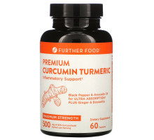 Further Food, Premium Curcumin Turmeric, 500 mg, 60 Capsules