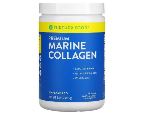 Further Food, Premium Marine Collagen Peptides, Unflavored, 6.5 oz (185 g) Further Food, Premium Marine Collagen Peptides, Unflavored, 6.5 oz (185 g)