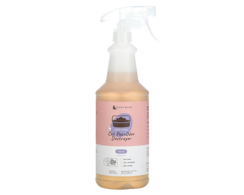 Kin+Kind, Kitty Litter, Cat Pee + Odor Destroyer, с цветочным ароматом, 354 мл (32 жидк. Унции) Kin+Kind, Kitty Litter, Cat Pee + Odor Destroyer, с цветочным ароматом, 354 мл (32 жидк. Унции)