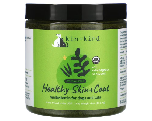 Kin+Kind, Healthy Skin + Coat, For Dogs and Cats, 4 oz (113.4 g) Kin+Kind, Healthy Skin + Coat, For Dogs and Cats, 4 oz (113.4 g)