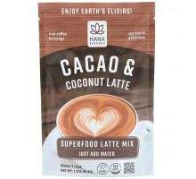 Hana Beverage, Cacao & Coconut Latte, Non-Coffee Superfood Beverage, 3.3 oz (93.6 g)