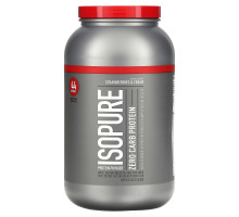Nature's Best, IsoPure, Протеиновый порошок, не содержит углеводов, клубника со сливками, 3 фунта (1.36г)