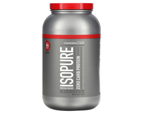 Nature's Best, IsoPure, Протеиновый порошок, не содержит углеводов, клубника со сливками, 3 фунта (1.36г) Nature's Best, IsoPure, Протеиновый порошок, не содержит углеводов, клубника со сливками, 3 фунта (1.36г)