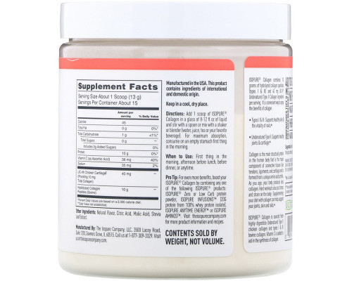 Nature's Best, IsoPure, Collagen, Raspberry Lemonade, 6.88 oz (195 g) Nature's Best, IsoPure, Collagen, Raspberry Lemonade, 6.88 oz (195 g)