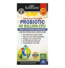 BioSchwartz, Advanced Strength, пробиотик, 40 млрд КОЕ, 60 капсул