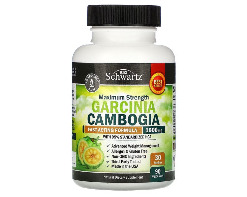 BioSchwartz, Garcinia Cambogia, 1,500 mg, 90 Veggie Caps BioSchwartz, Garcinia Cambogia, 1,500 mg, 90 Veggie Caps