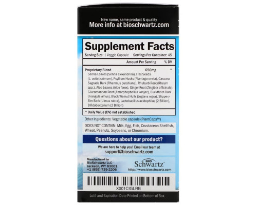 BioSchwartz, 15-Day Fast Acting Colon Detox & Cleanser, Extra Strength Formula, 45 Veggie Caps BioSchwartz, 15-Day Fast Acting Colon Detox & Cleanser, Extra Strength Formula, 45 Veggie Caps