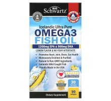 BioSchwartz, Omega 3 Fish Oil, Lemon Flavor, 1200 mg EPA & 900 mg DHA, 90 Softgels