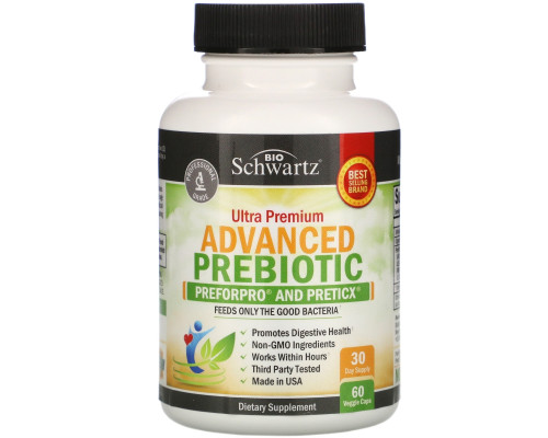BioSchwartz, Advanced Prebiotic, 60 Veggie Capsules BioSchwartz, Advanced Prebiotic, 60 Veggie Capsules