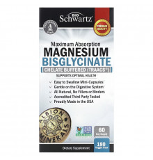 BioSchwartz, Maximum Absorption Magnesium Bisglycinate, 180 Veggie Caps
