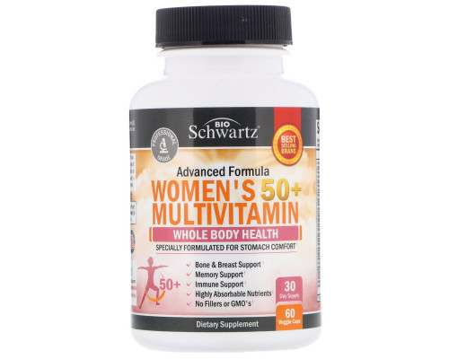 BioSchwartz, Advanced Formula Women's 50+ Multivitamin, 60 Veggie Caps BioSchwartz, Advanced Formula Women's 50+ Multivitamin, 60 Veggie Caps