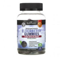 БАДы для укрепления иммунитета Elderberry Gummies with Zinc & Vitamin C, 60 Gummies
