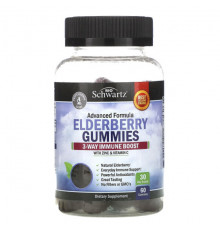 БАДы для укрепления иммунитета Elderberry Gummies with Zinc & Vitamin C, 60 Gummies