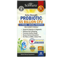 BioSchwartz, Probiotic, 65 Billion CFU, 30 Capsules